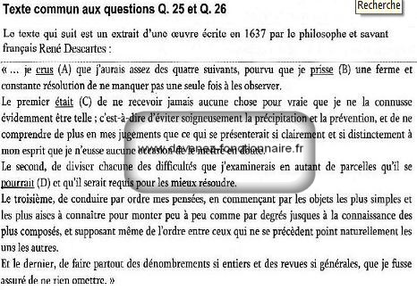 concours controleur impots 2010 francais Q25